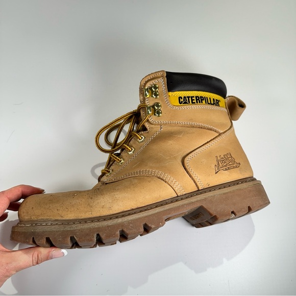 Caterpillar CAT leather work boots men size 9.5 - Picture 8 of 11